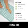 imageGORILLA GRIP Patented Bath Tub Shower Mat Machine Washable Bathtub Floor Liner Mats Suction Cups and Drain Holes to Keep Tubs Clean Soft on Feet Bathroom Essentials 35x16 Inch ClearMint Opaque