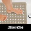 imageGORILLA GRIP Patented Bath Tub Shower Mat Machine Washable Bathtub Floor Liner Mats Suction Cups and Drain Holes to Keep Tubs Clean Soft on Feet Bathroom Essentials 35x16 Inch ClearBeige Opaque