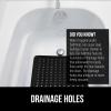 imageGORILLA GRIP Patented Bath Tub Shower Mat Machine Washable Bathtub Floor Liner Mats Suction Cups and Drain Holes to Keep Tubs Clean Soft on Feet Bathroom Essentials 35x16 Inch ClearBlack Opaque