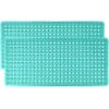 imageGORILLA GRIP Patented Bath Tub Shower Mat Machine Washable Bathtub Floor Liner Mats Suction Cups and Drain Holes to Keep Tubs Clean Soft on Feet Bathroom Essentials 35x16 Inch ClearTurquoise Translucent