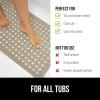 imageGORILLA GRIP Patented Bath Tub Shower Mat Machine Washable Bathtub Floor Liner Mats Suction Cups and Drain Holes to Keep Tubs Clean Soft on Feet Bathroom Essentials 35x16 Inch ClearBeige Opaque