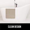 imageGORILLA GRIP Patented Bath Tub Shower Mat Machine Washable Bathtub Floor Liner Mats Suction Cups and Drain Holes to Keep Tubs Clean Soft on Feet Bathroom Essentials 35x16 Inch ClearBeige Opaque