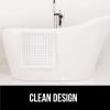 imageGORILLA GRIP Patented Bath Tub Shower Mat Machine Washable Bathtub Floor Liner Mats Suction Cups and Drain Holes to Keep Tubs Clean Soft on Feet Bathroom Essentials 35x16 Inch ClearClear