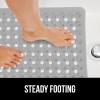 imageGORILLA GRIP Patented Bath Tub Shower Mat Machine Washable Bathtub Floor Liner Mats Suction Cups and Drain Holes to Keep Tubs Clean Soft on Feet Bathroom Essentials 35x16 Inch ClearGray Opaque