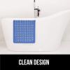 imageGORILLA GRIP Patented Bath Tub Shower Mat Machine Washable Bathtub Floor Liner Mats Suction Cups and Drain Holes to Keep Tubs Clean Soft on Feet Bathroom Essentials 35x16 Inch ClearRoyal Blue Opaque