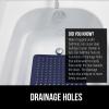 imageGORILLA GRIP Patented Bath Tub Shower Mat Machine Washable Bathtub Floor Liner Mats Suction Cups and Drain Holes to Keep Tubs Clean Soft on Feet Bathroom Essentials 35x16 Inch ClearNavy Opaque