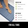 imageGORILLA GRIP Patented Bath Tub Shower Mat Machine Washable Bathtub Floor Liner Mats Suction Cups and Drain Holes to Keep Tubs Clean Soft on Feet Bathroom Essentials 35x16 Inch ClearNavy Translucent