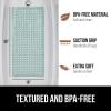 imageGORILLA GRIP Patented Bath Tub Shower Mat Machine Washable Bathtub Floor Liner Mats Suction Cups and Drain Holes to Keep Tubs Clean Soft on Feet Bathroom Essentials 35x16 Inch ClearMint Opaque