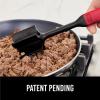 imageGORILLA GRIP Patented Heat Resistant Meat Chopper Soft Handle Nonstick Hamburger Smasher Break Apart Food Safe on All Cookware Ground Beef Grinder Non Scratch Potato Masher Kitchen Tool BlackRed