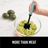 imageGORILLA GRIP Patented Heat Resistant Meat Chopper Soft Handle Nonstick Hamburger Smasher Break Apart Food Safe on All Cookware Ground Beef Grinder Non Scratch Potato Masher Kitchen Tool BlackMint