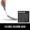 imageGORILLA GRIP Patented Nonstick Heat Resistant BPAFree Silicone Spatula Non Scratch Flexible Head for Pans Slip Resistant Soft Rubber Handle Kitchen Spatulas for Cooking Food 116 in BlackGray