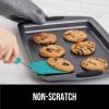 imageGORILLA GRIP Patented Nonstick Heat Resistant BPAFree Silicone Spatula Non Scratch Flexible Head for Pans Slip Resistant Soft Rubber Handle Kitchen Spatulas for Cooking Food 116 in BlackTurquoise