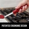 imageGORILLA GRIP Patented Nonstick Heat Resistant BPAFree Silicone Spatula Non Scratch Flexible Head for Pans Slip Resistant Soft Rubber Handle Kitchen Spatulas for Cooking Food 116 in BlackRed