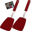 imageGORILLA GRIP Patented Nonstick Heat Resistant BPAFree Silicone Spatula Non Scratch Flexible Head for Pans Slip Resistant Soft Rubber Handle Kitchen Spatulas for Cooking Food 116 in BlackRed
