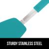 imageGORILLA GRIP Patented Nonstick Heat Resistant BPAFree Silicone Spatula Non Scratch Flexible Head for Pans Slip Resistant Soft Rubber Handle Kitchen Spatulas for Cooking Food 116 in BlackTurquoise