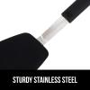 imageGORILLA GRIP Patented Nonstick Heat Resistant BPAFree Silicone Spatula Non Scratch Flexible Head for Pans Slip Resistant Soft Rubber Handle Kitchen Spatulas for Cooking Food 116 in BlackBlack