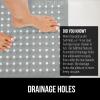 imageGORILLA GRIP Patented Square Shower Stall Mat Small Bathtub Floor Mats for Stand Up Showers with Suction Cups and Drainage Holes Machine Wash Soft on Feet Bathroom Accessories 21x21 Inch ClearGray Opaque