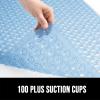 imageGORILLA GRIP Patented Square Shower Stall Mat Small Bathtub Floor Mats for Stand Up Showers with Suction Cups and Drainage Holes Machine Wash Soft on Feet Bathroom Accessories 21x21 Inch ClearBlue Translucent