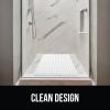 imageGORILLA GRIP Patented Square Shower Stall Mat Small Bathtub Floor Mats for Stand Up Showers with Suction Cups and Drainage Holes Machine Wash Soft on Feet Bathroom Accessories 21x21 Inch ClearClear
