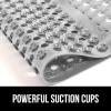 imageGORILLA GRIP Patented Square Shower Stall Mat Small Bathtub Floor Mats for Stand Up Showers with Suction Cups and Drainage Holes Machine Wash Soft on Feet Bathroom Accessories 21x21 Inch ClearGray Opaque