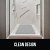 imageGORILLA GRIP Patented Square Shower Stall Mat Small Bathtub Floor Mats for Stand Up Showers with Suction Cups and Drainage Holes Machine Wash Soft on Feet Bathroom Accessories 21x21 Inch ClearGray Opaque
