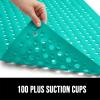 imageGORILLA GRIP Patented Square Shower Stall Mat Small Bathtub Floor Mats for Stand Up Showers with Suction Cups and Drainage Holes Machine Wash Soft on Feet Bathroom Accessories 21x21 Inch ClearTurquoise Opaque