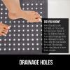 imageGORILLA GRIP Patented Square Shower Stall Mat Small Bathtub Floor Mats for Stand Up Showers with Suction Cups and Drainage Holes Machine Wash Soft on Feet Bathroom Accessories 21x21 Inch ClearCharcoal Opaque