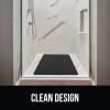 imageGORILLA GRIP Patented Square Shower Stall Mat Small Bathtub Floor Mats for Stand Up Showers with Suction Cups and Drainage Holes Machine Wash Soft on Feet Bathroom Accessories 21x21 Inch ClearBlack Opaque