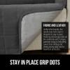 imageGORILLA GRIP Patented Waterproof SlipResistant 23quot Chair Protector Cover for Leather or Fabric Couch Cushion Large Microsuede Furniture Covers Dogs Pets Machine Washable Slipcover GrayCharcoal