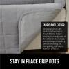 imageGORILLA GRIP Patented Waterproof SlipResistant 23quot Chair Protector Cover for Leather or Fabric Couch Cushion Large Microsuede Furniture Covers Dogs Pets Machine Washable Slipcover GrayGrey