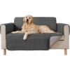 imageGORILLA GRIP Patented Waterproof SlipResistant 23quot Chair Protector Cover for Leather or Fabric Couch Cushion Large Microsuede Furniture Covers Dogs Pets Machine Washable Slipcover GrayCharcoal