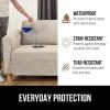 imageGORILLA GRIP Patented Waterproof SlipResistant 23quot Chair Protector Cover for Leather or Fabric Couch Cushion Large Microsuede Furniture Covers Dogs Pets Machine Washable Slipcover GrayTaupe