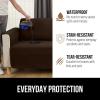 imageGORILLA GRIP Patented Waterproof SlipResistant 23quot Chair Protector Cover for Leather or Fabric Couch Cushion Large Microsuede Furniture Covers Dogs Pets Machine Washable Slipcover GrayBrown