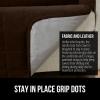 imageGORILLA GRIP Patented Waterproof SlipResistant 23quot Chair Protector Cover for Leather or Fabric Couch Cushion Large Microsuede Furniture Covers Dogs Pets Machine Washable Slipcover GrayBrown