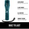 imageGORILLA GRIP Powerful LED Tactical Flashlight 750 FT High Lumens 5 Adjustable Modes Water Resistant Ultra Bright Zoom Flashlights Small Mini Flash Light Camping Night Dog Walking BlackTeal Blue