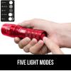 imageGORILLA GRIP Powerful LED Tactical Flashlight 750 FT High Lumens 5 Adjustable Modes Water Resistant Ultra Bright Zoom Flashlights Small Mini Flash Light Camping Night Dog Walking BlackRed