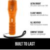 imageGORILLA GRIP Powerful LED Tactical Flashlight 750 FT High Lumens 5 Adjustable Modes Water Resistant Ultra Bright Zoom Flashlights Small Mini Flash Light Camping Night Dog Walking BlackOrange
