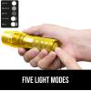 imageGORILLA GRIP Powerful LED Tactical Flashlight 750 FT High Lumens 5 Adjustable Modes Water Resistant Ultra Bright Zoom Flashlights Small Mini Flash Light Camping Night Dog Walking BlackYellow Gold