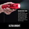 imageGORILLA GRIP Powerful LED Tactical Flashlight 750 FT High Lumens 5 Adjustable Modes Water Resistant Ultra Bright Zoom Flashlights Small Mini Flash Light Camping Night Dog Walking BlackRed