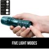 imageGORILLA GRIP Powerful LED Tactical Flashlight 750 FT High Lumens 5 Adjustable Modes Water Resistant Ultra Bright Zoom Flashlights Small Mini Flash Light Camping Night Dog Walking BlackTeal Blue