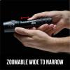 imageGORILLA GRIP Powerful LED Tactical Flashlight 750 FT High Lumens 5 Adjustable Modes Water Resistant Ultra Bright Zoom Flashlights Small Mini Flash Light Camping Night Dog Walking BlackBlack