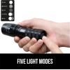 imageGORILLA GRIP Powerful LED Tactical Flashlight 750 FT High Lumens 5 Adjustable Modes Water Resistant Ultra Bright Zoom Flashlights Small Mini Flash Light Camping Night Dog Walking BlackBlack