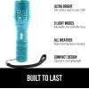 imageGORILLA GRIP Powerful LED Tactical Flashlight 750 FT High Lumens 5 Adjustable Modes Water Resistant Ultra Bright Zoom Flashlights Small Mini Flash Light Camping Night Dog Walking BlackTurquoise