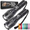 imageGORILLA GRIP Powerful LED Tactical Flashlight 750 FT High Lumens 5 Adjustable Modes Water Resistant Ultra Bright Zoom Flashlights Small Mini Flash Light Camping Night Dog Walking BlackBlack