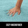 imageGORILLA GRIP Premium Luxury Bath Rug Absorbent Soft Thick Shag Plush Bathroom Mat Rugs Machine Washable Microfiber Quick Dry Mats for Shower Bathtub and Floor Accessories 24x17 GraySpa Blue