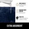 imageGORILLA GRIP Premium Luxury Bath Rug Absorbent Soft Thick Shag Plush Bathroom Mat Rugs Machine Washable Microfiber Quick Dry Mats for Shower Bathtub and Floor Accessories 24x17 GrayIndigo
