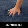 imageGORILLA GRIP Premium Luxury Bath Rug Absorbent Soft Thick Shag Plush Bathroom Mat Rugs Machine Washable Microfiber Quick Dry Mats for Shower Bathtub and Floor Accessories 24x17 GrayIndigo
