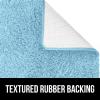imageGORILLA GRIP Premium Luxury Bath Rug Absorbent Soft Thick Shag Plush Bathroom Mat Rugs Machine Washable Microfiber Quick Dry Mats for Shower Bathtub and Floor Accessories 24x17 GraySky Blue