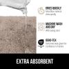 imageGORILLA GRIP Premium Luxury Bath Rug Absorbent Soft Thick Shag Plush Bathroom Mat Rugs Machine Washable Microfiber Quick Dry Mats for Shower Bathtub and Floor Accessories 24x17 GrayBeige