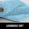 imageGORILLA GRIP Premium Luxury Bath Rug Absorbent Soft Thick Shag Plush Bathroom Mat Rugs Machine Washable Microfiber Quick Dry Mats for Shower Bathtub and Floor Accessories 24x17 GraySky Blue